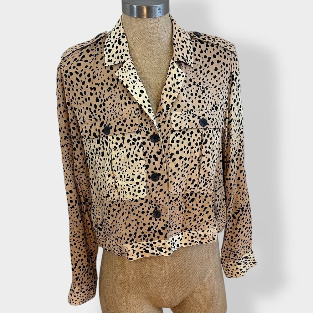 Pistola Revolve Leopard Print Boxy Button Front T… - image 1